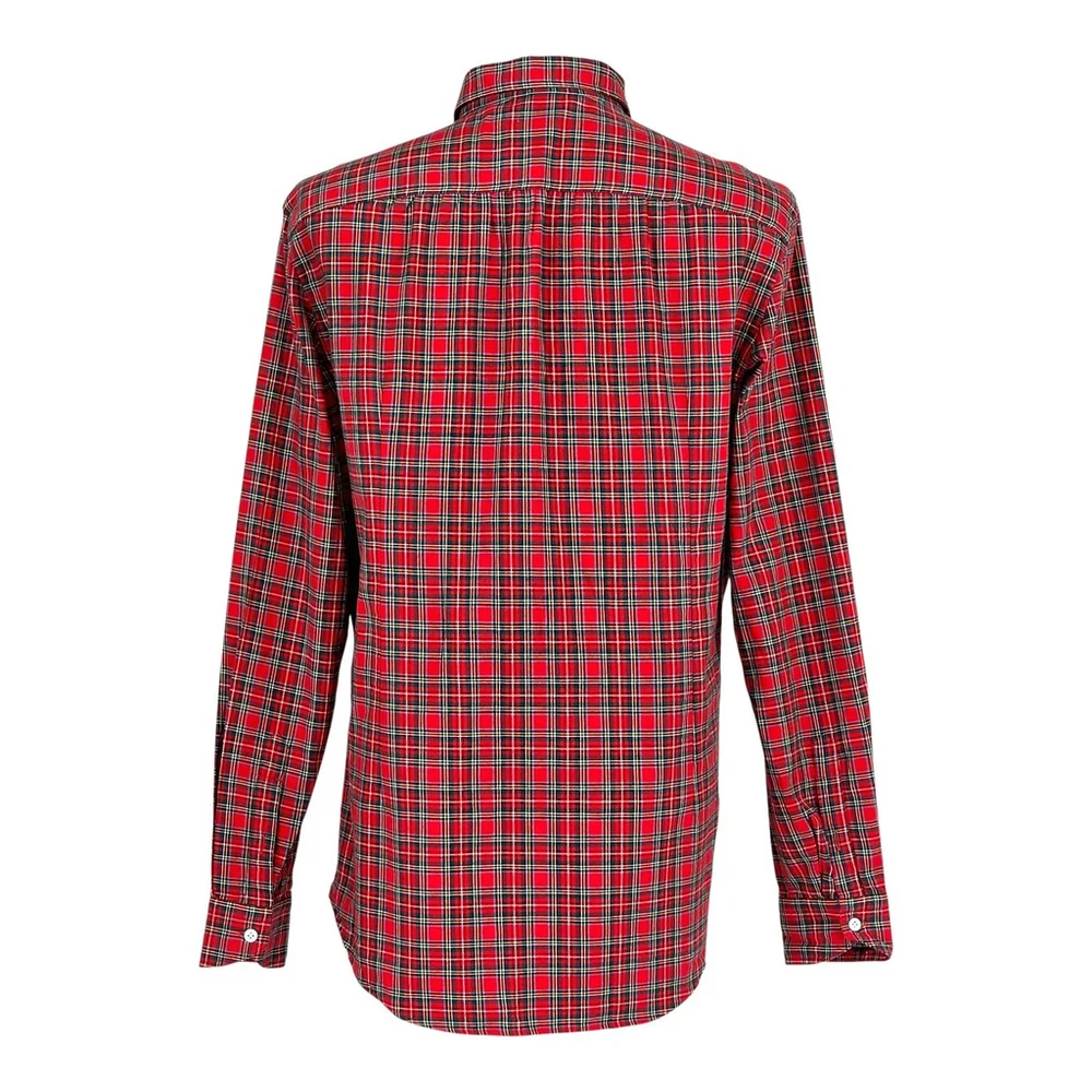 Americana Workwear Vincenzo di Ruggiero Flannel Men’s 16.5 Red Tartan Italian... - Picture 3 of 13